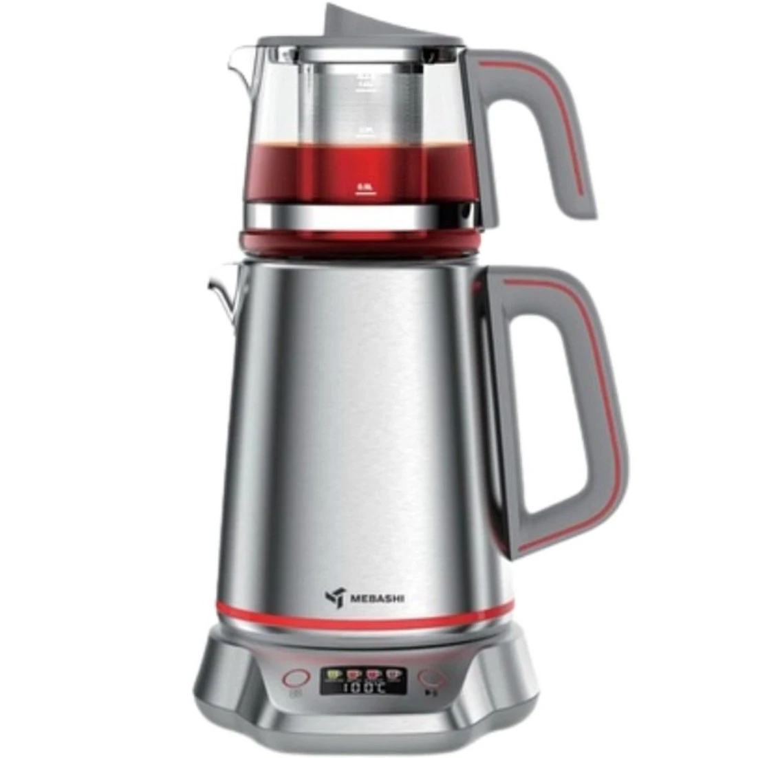 چای ساز مباشی مدل ME-TM302 ظرفیت ۲ لیتر با کتری - استیل